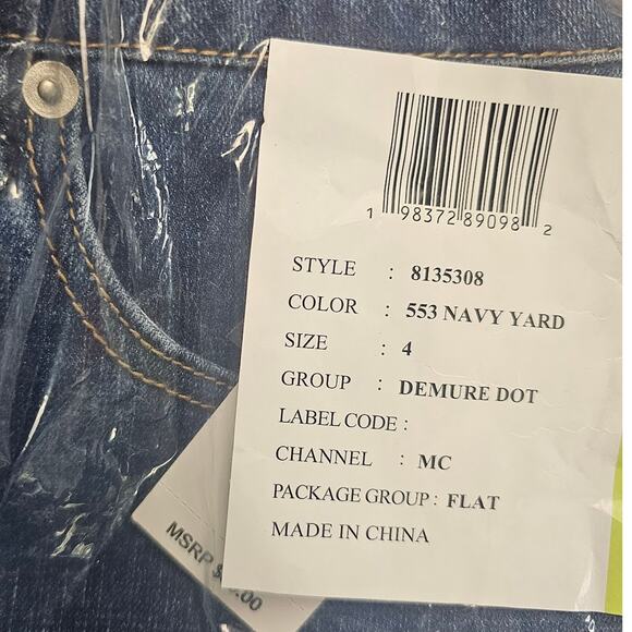 1.state Women's High-Rise Denim Shorts - Navy Yard Size 4 NWT - Picture 5 of 5